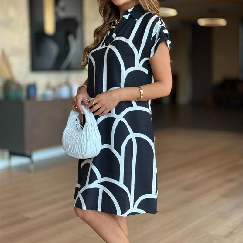 Όμορφα γυναικεία φορέματα με τυπωμένα σχέδια και άνετη εφαρμογή-GR