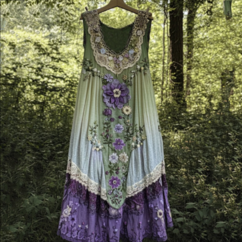 🔥 Ženska obleka brez rokavov s cvetličnim potiskom vintage 🍃👗-SI