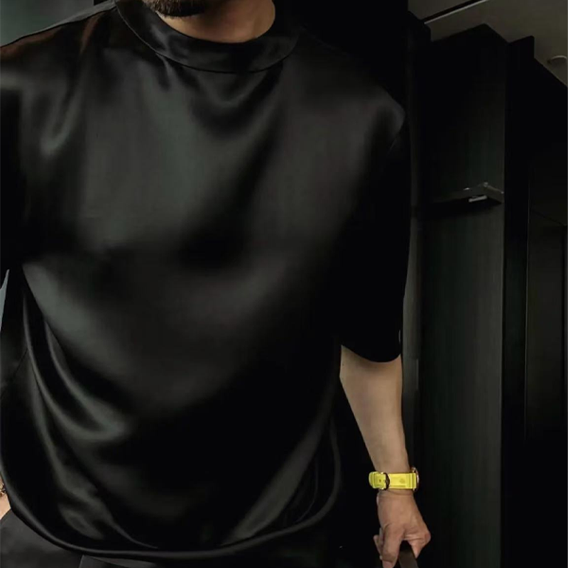 Ανδρική casual μονόχρωμη μπλούζα και βερμούδα δύο τεμαχίων-GR