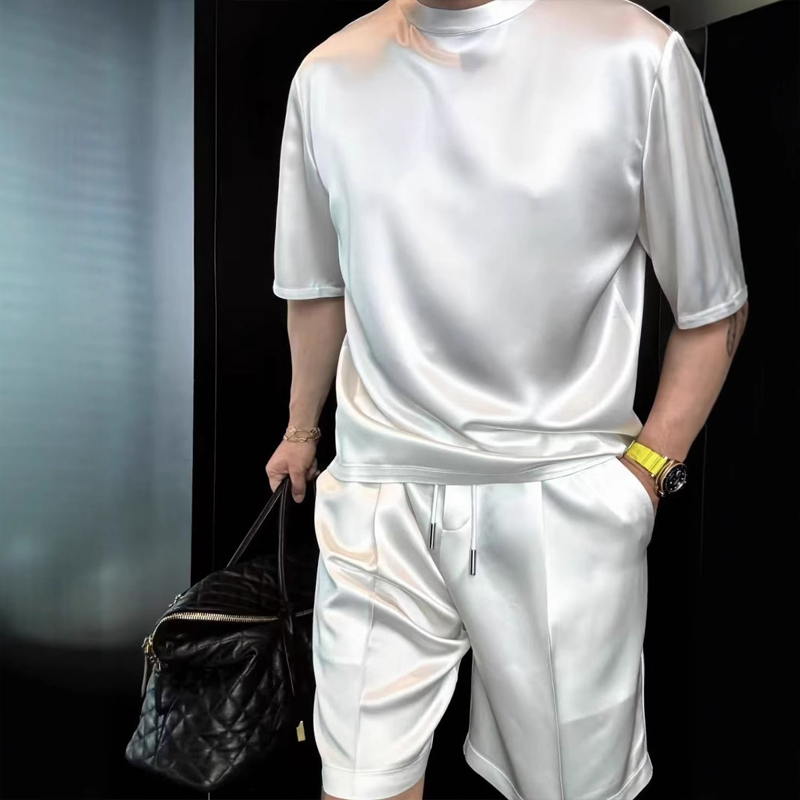 Vyriška laisvalaikio stiliaus palaidinė ir dviejų dalių bermudų komplektas-LT