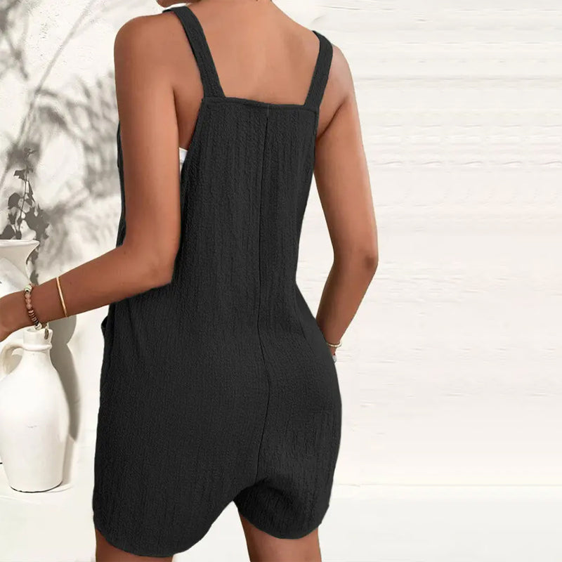 ✨Γυναικεία casual ολόσωμη φόρμα χωρίς μανίκια με σορτς-GR