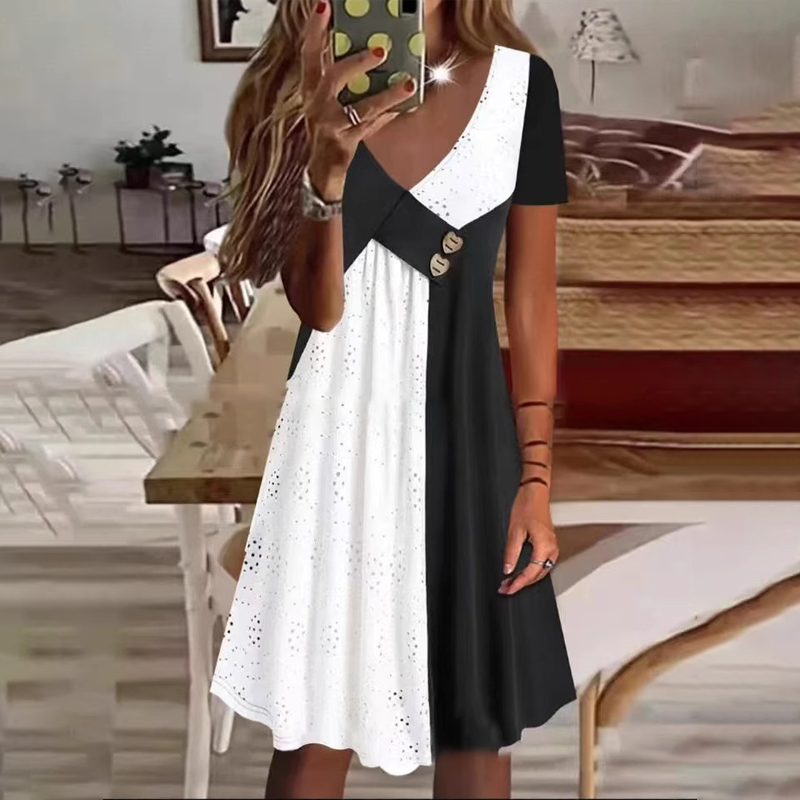 👗 Elegantiški moteriški drabužiai, modernus lopų raštas - LT