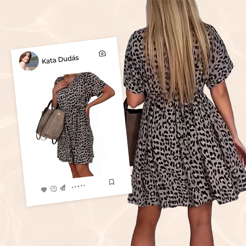 【S-3XL】🌸Obleka s kratkimi rokavi in cvetličnim vzorcem-SI