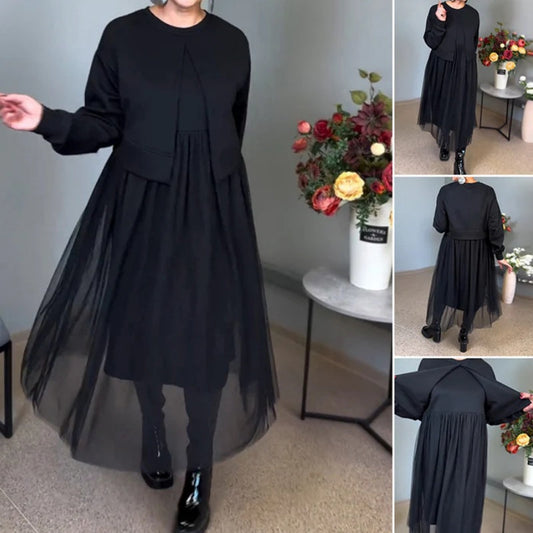 Φόρεμα με μακριά μανίκια για γυναίκες-GR