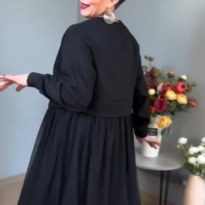 Φόρεμα με μακριά μανίκια για γυναίκες-GR