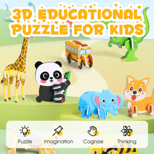 🎨3D edukaciniai galvosūkiai vaikams-LT