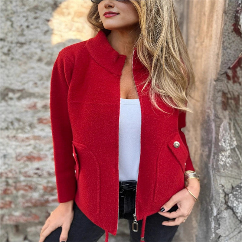 🧥 Casual μπουφάν με ψηλό γιακά και φερμουάρ-GR