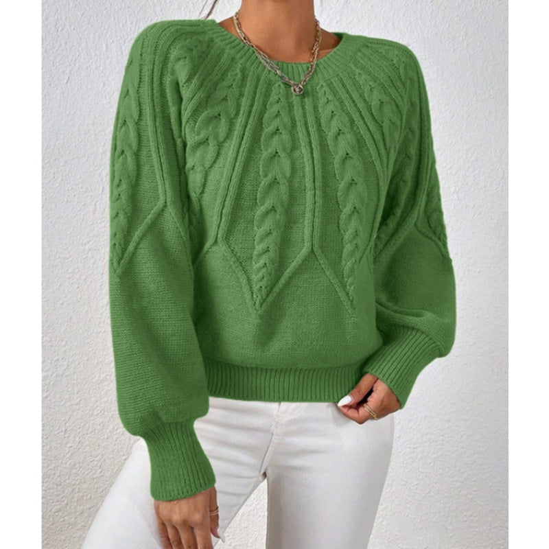 【S-2XL】✨Γυναικεία Μπλούζα με Πλεκτό Μακρυμάνικο και Casual Χρώμα-GR