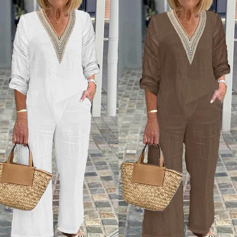 【S-3XL】✨Γυναικείο φαρδύ τοπ με V λαιμόκοψη-GR