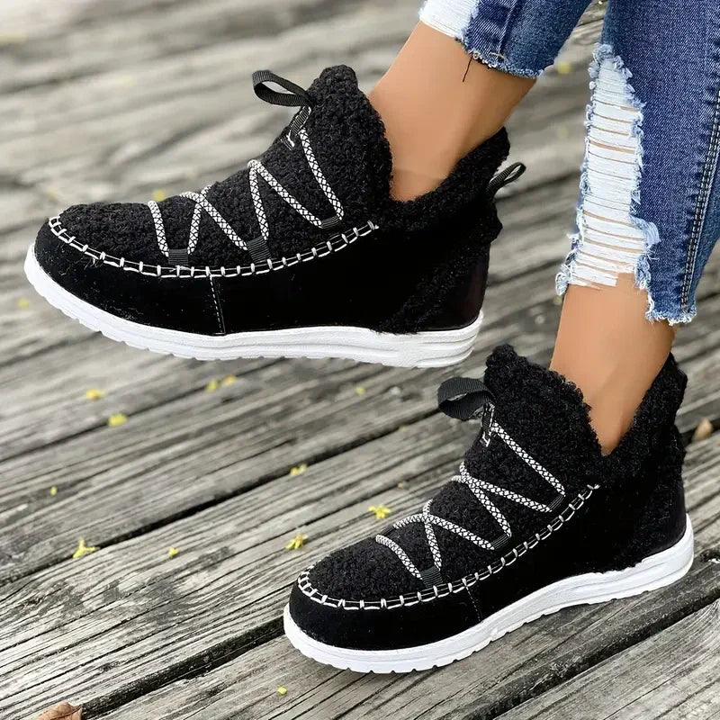 Γυναικείες άνετες μπότες μέχρι τη μέση της γάμπας-GR