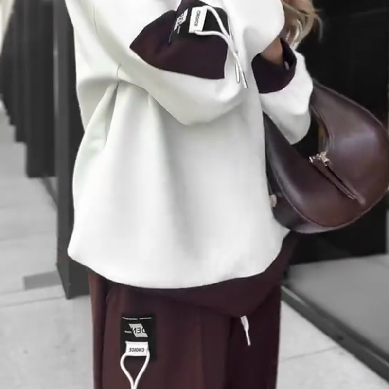 🍂 Σετ με μακριά μανίκια και φόρμα σε χρωματικό συνδυασμό-GR