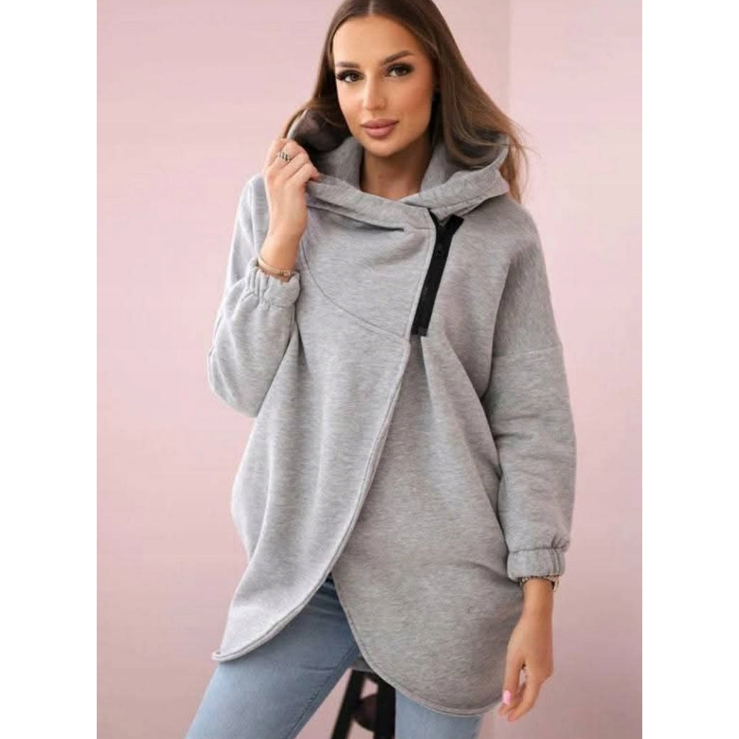 😍 (S-4XL) 🌼 Γυναικείο oversized χοντρό φούτερ με κουκούλα-GR