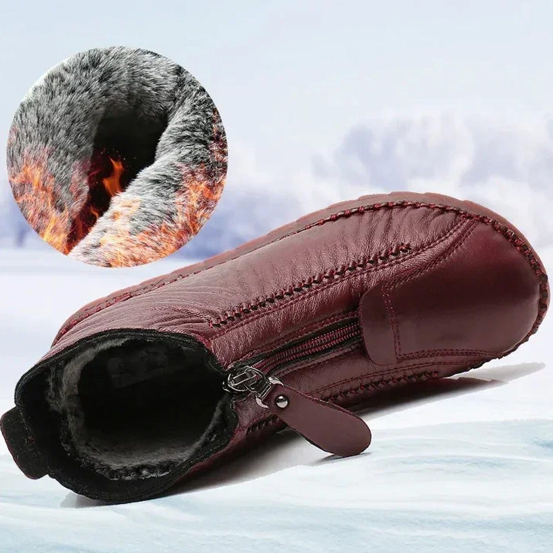❄️ Γυναικεία ζεστά χειμωνιάτικα μποτάκια με φερμουάρ 👢💕-GR