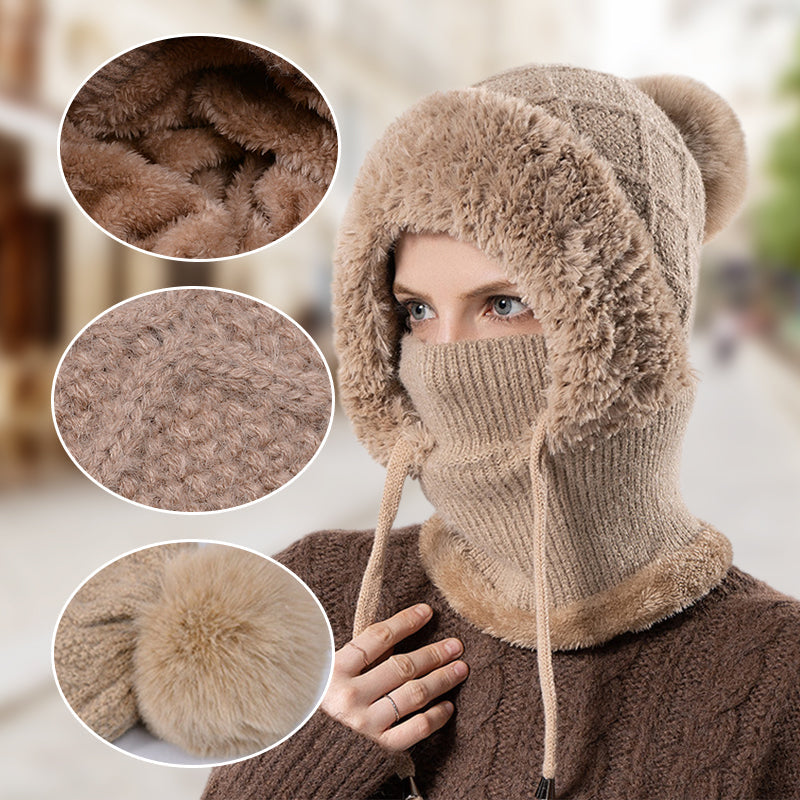 🔥Gorro tipo jersey 3 en 1 cálido para mujer-ES