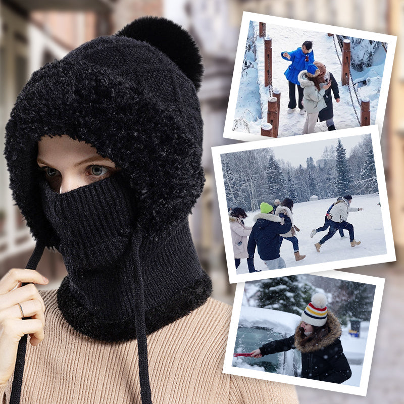 🔥Gorro tipo jersey 3 en 1 cálido para mujer-ES