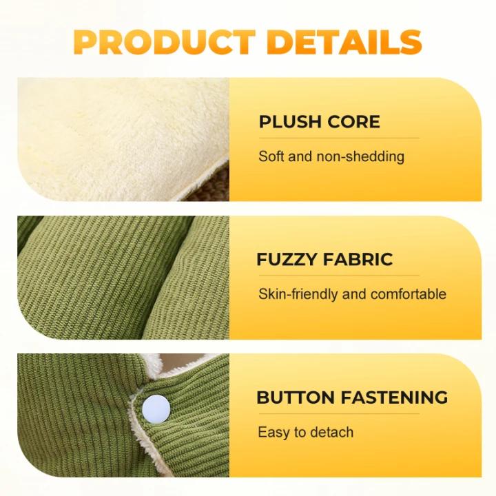 Άνετο και άνετο βελούδινο κρεβάτι κατοικίδιου🐱-GR