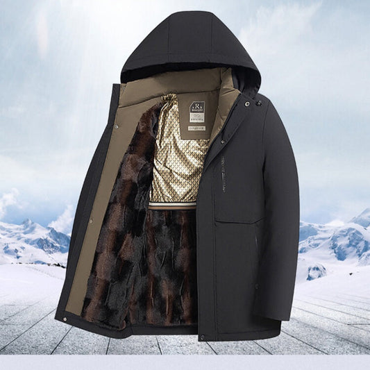 Chaqueta de invierno para hombre con capucha-ES