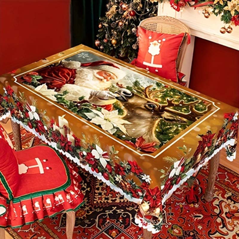 🎄🎅Mantel navideño decorativo-ES