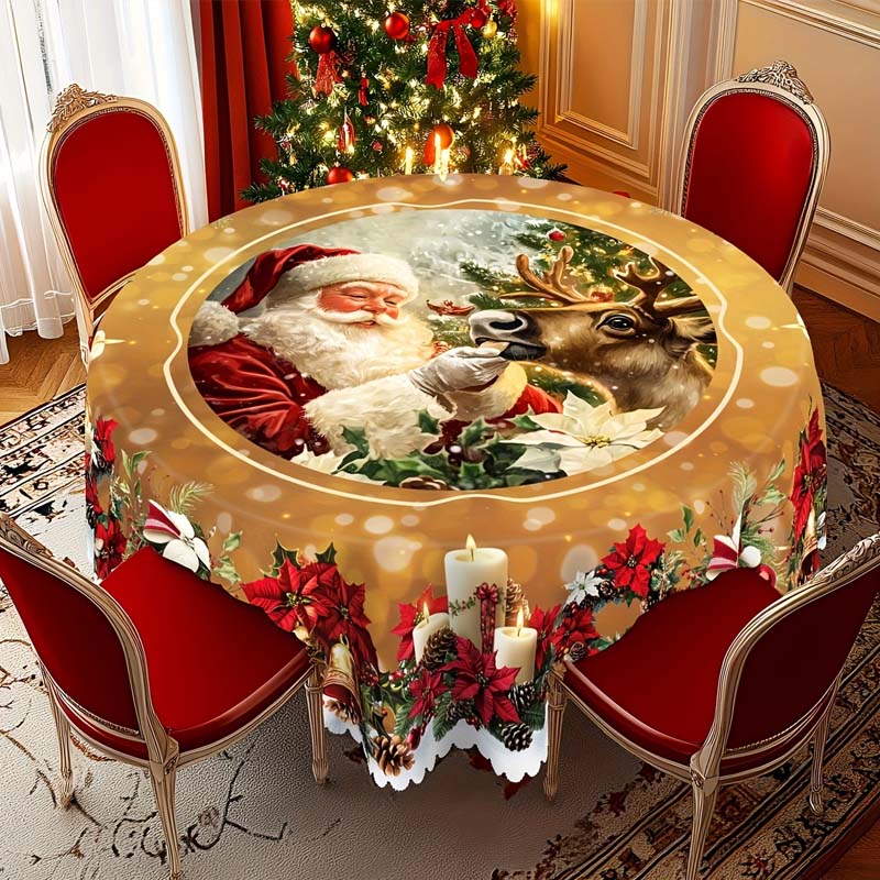 🎄🎅Mantel navideño decorativo-ES