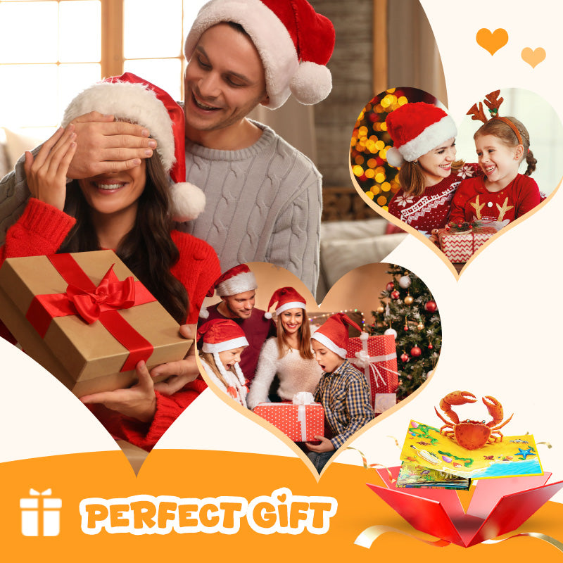 ✨【Παιδικό βιβλίο με τρισδιάστατα ζώα - ένα διαδραστικό βοήθημα μάθησης για τους μικρότερους】✨-GR