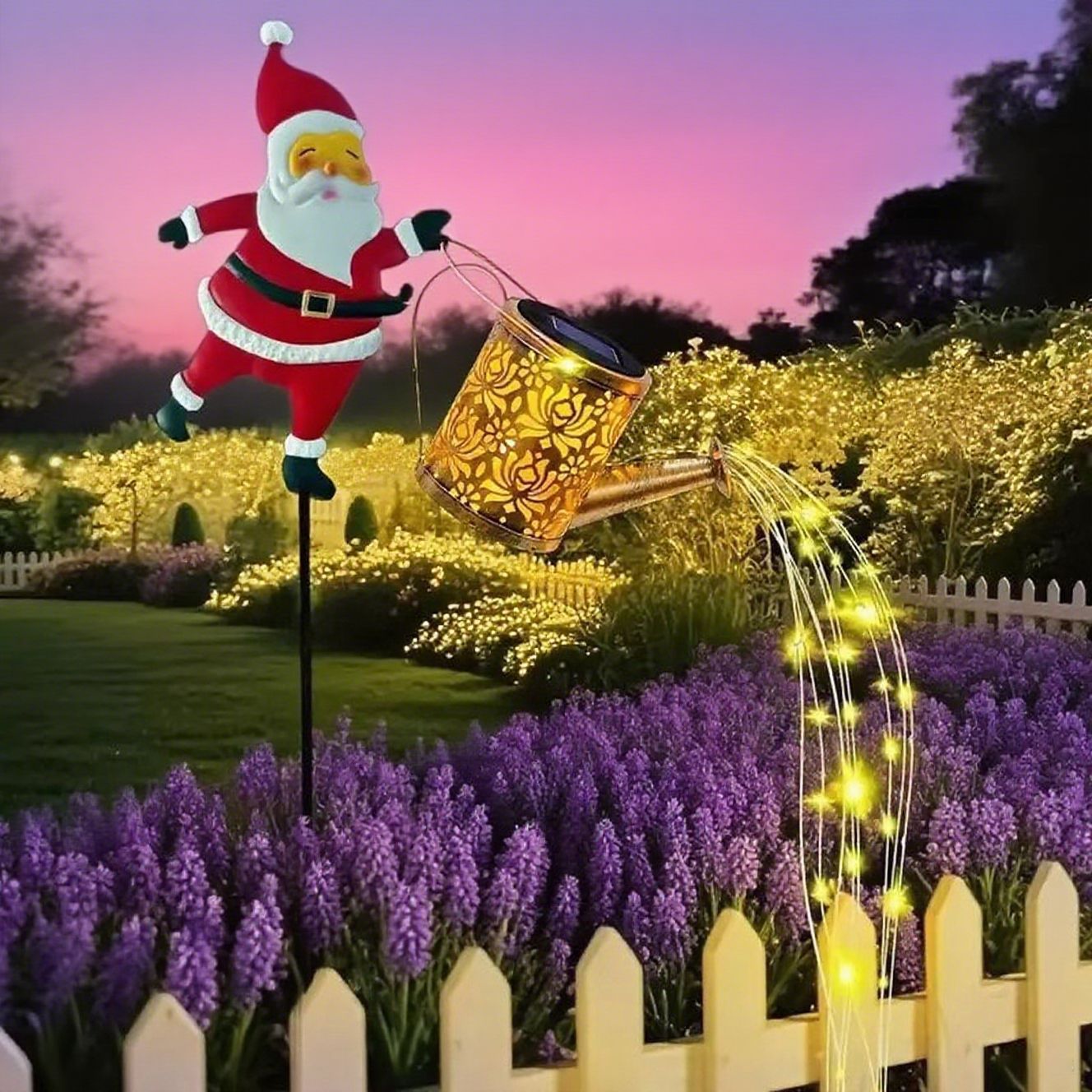 🎅 Božičkova solarna svetilka - Čarobna svetloba bo vaš vrt napolnila s prazničnim sijajem. ✨-SI