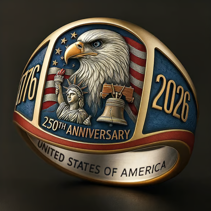 🎖️Erelio atminimo žiedas 250-osioms metinėms 1776–2026🦅-LT