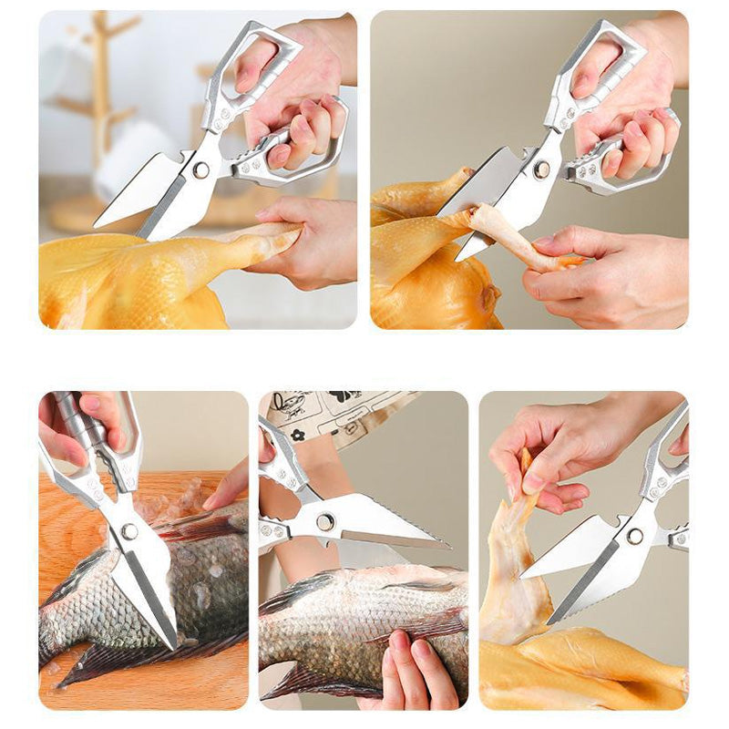 Tijeras de cocina multifuncionales y duraderas.-ES