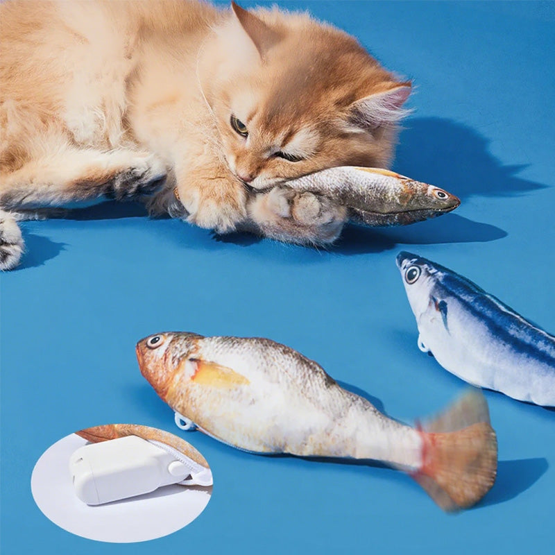 🐈Realistinis šokinėjančios žuvelės žaislas katėms-LT