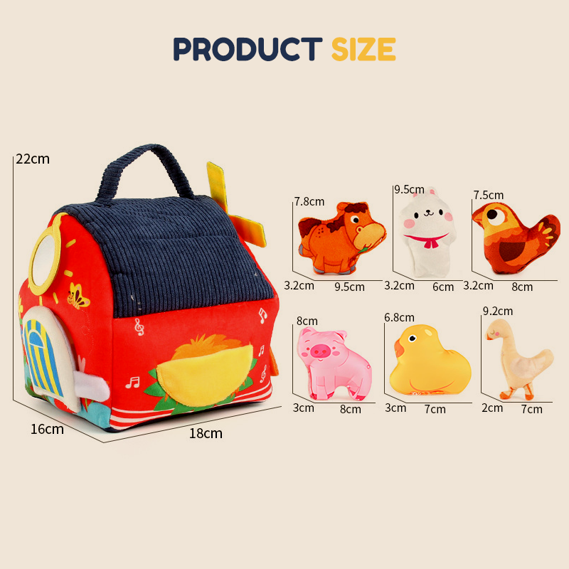 📢📢50% REDUCERE !! ⏰Set interactiv de jucării de pluș cu fermă pentru copii🐄🐏