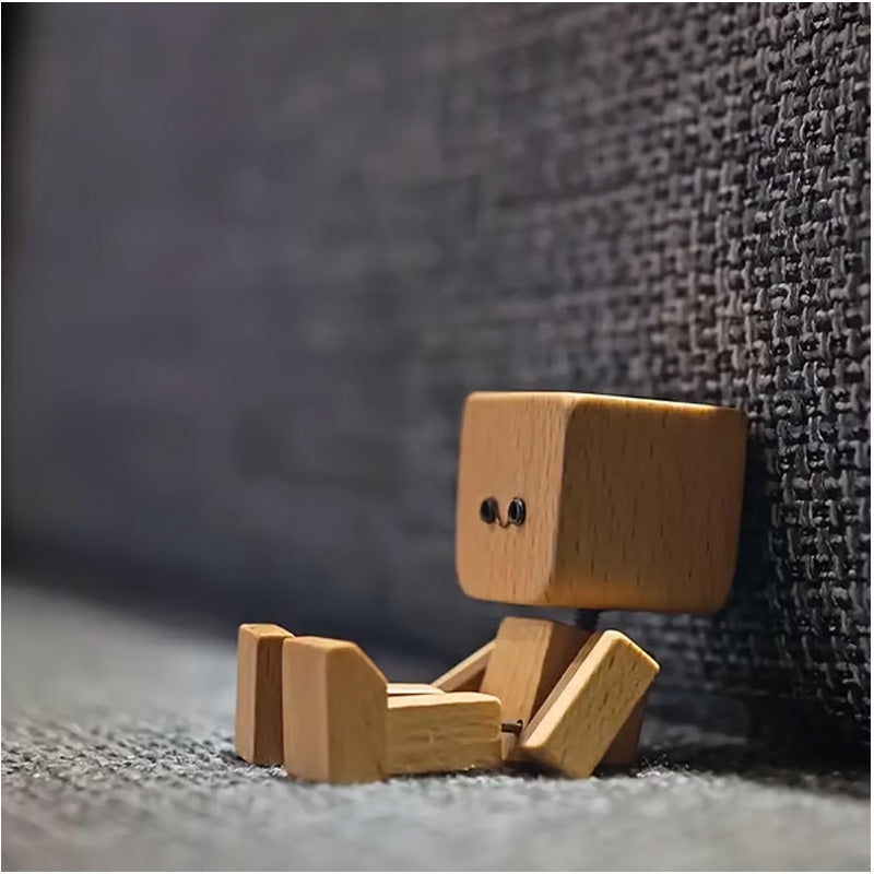 Adorable figurita de madera que se mueve con 12 expresiones faciales diferentes.-ES