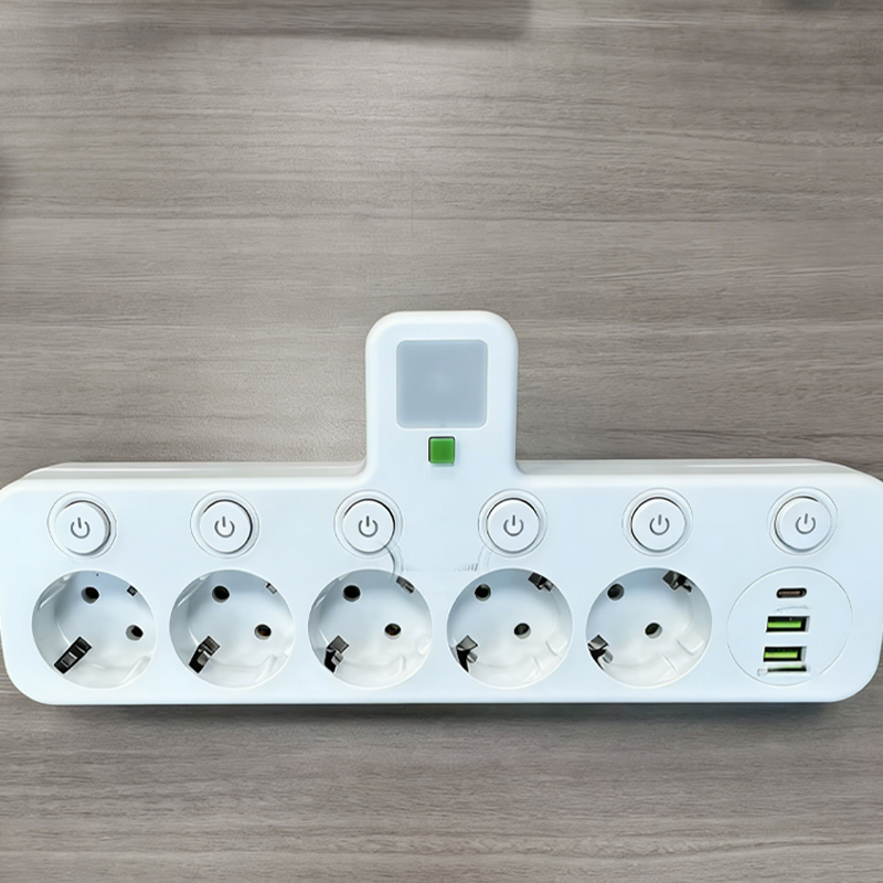 🔌⚡Έξυπνο καλώδιο τροφοδοσίας με θύρες USB (πρίζα EU)-GR