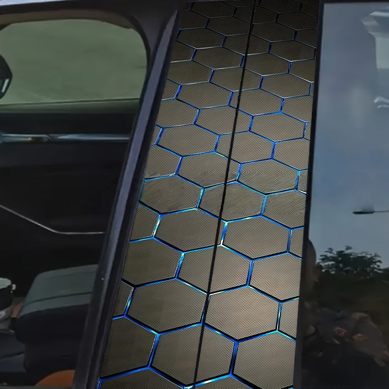 Un juego de pegatinas decorativas para los pilares B de tu coche-ES