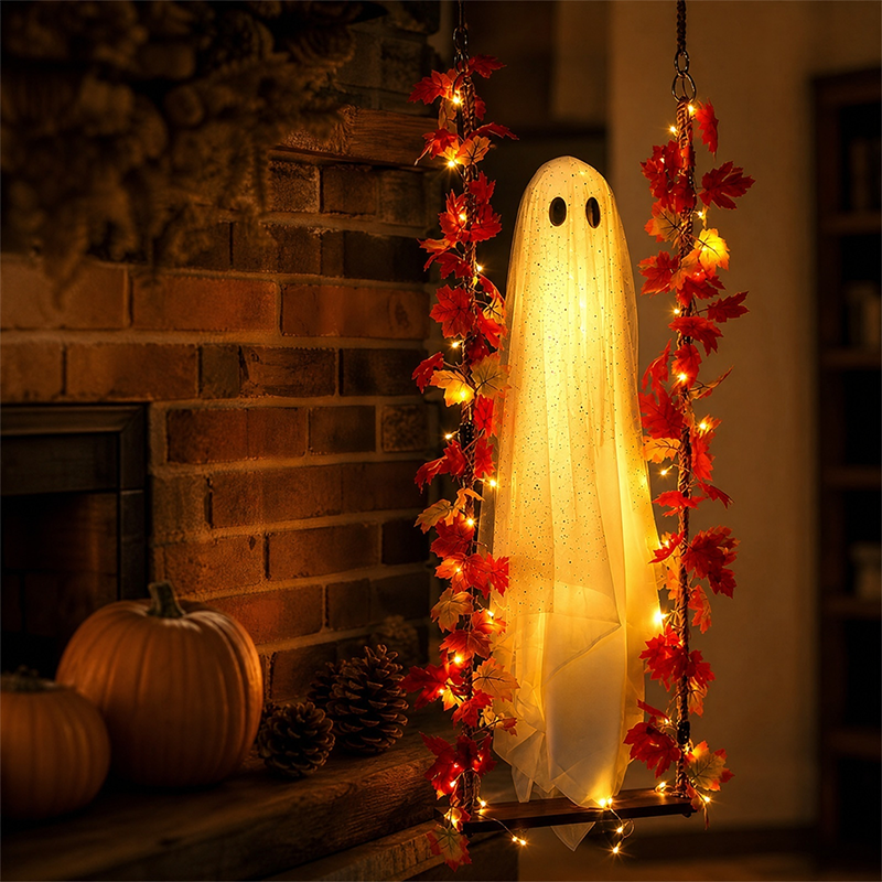 🎃👻 Halloweeni kummituse LED-kaunistus 🍁-EE