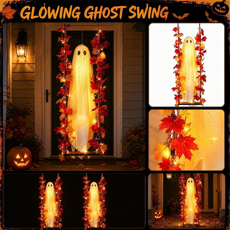 🎃👻 Halloweeni kummituse LED-kaunistus 🍁-EE